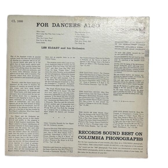 Les Elgart 'For Dancers Also' Vinyl Record - Picture 2 of 2